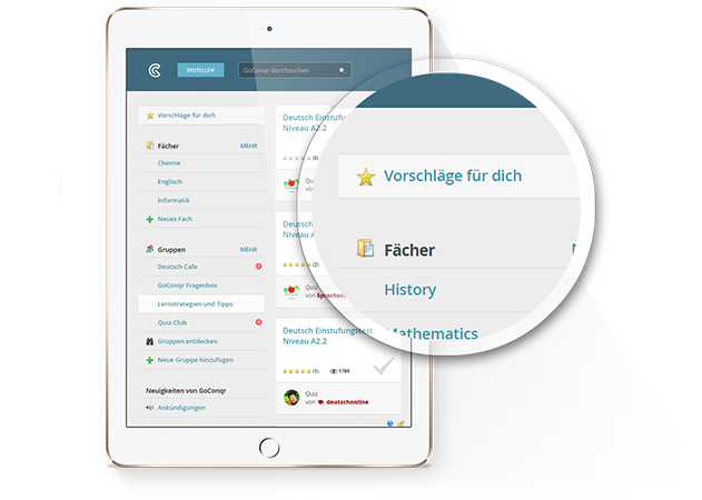 Entdecke mehr, lerne mehr